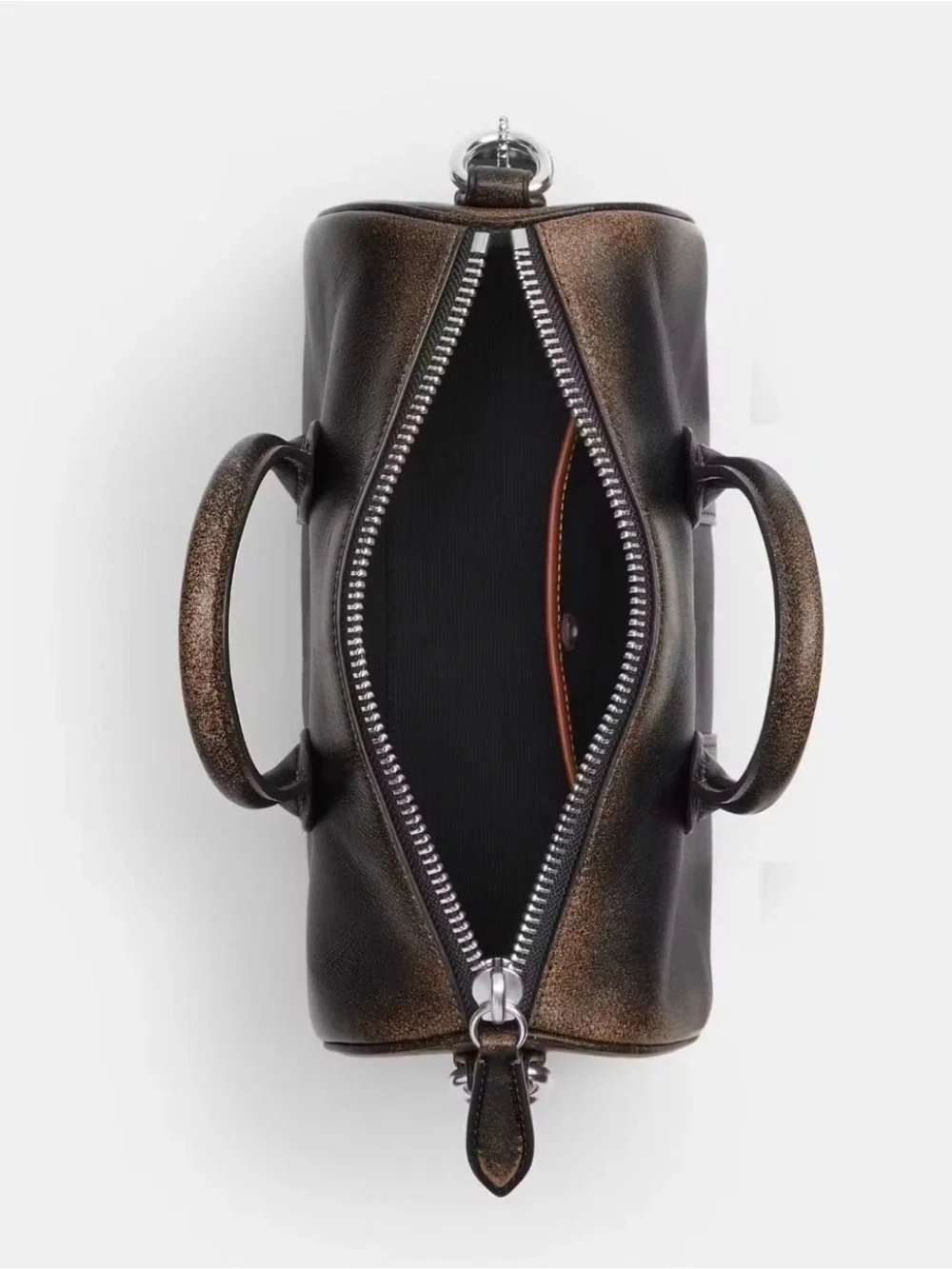 ❤️ Coach Black Glove-Tanned Loved Leather Compass 25 ❤️